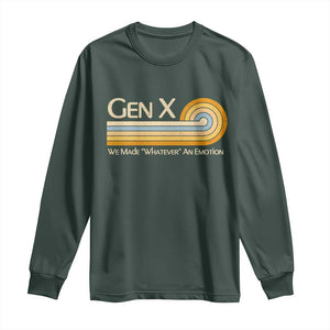 Gen X We Made Whatever An Emotion Long Sleeve Shirt Vintage Retro 70s Rainbow Graphic