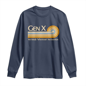 Gen X We Made Whatever An Emotion Long Sleeve Shirt Vintage Retro 70s Rainbow Graphic