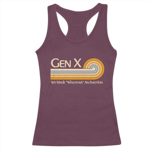 Gen X We Made Whatever An Emotion Racerback Tank Top Vintage Retro 70s Rainbow Graphic