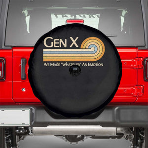 Gen X We Made Whatever An Emotion Spare Tire Cover Vintage Retro 70s Rainbow Graphic