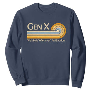 Gen X We Made Whatever An Emotion Sweatshirt Vintage Retro 70s Rainbow Graphic TS02 Navy Print Your Wear