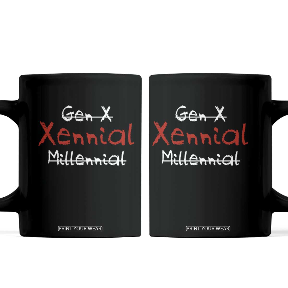 Gen X Xennial Millennial Coffee Mug Micro Generation Retro Typography Graphic