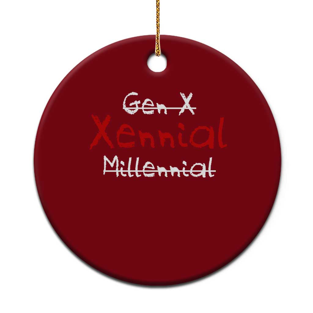 Gen X Xennial Millennial Ceramic Ornament Micro Generation Retro Typography Graphic TS02 1pc Red Print Your Wear