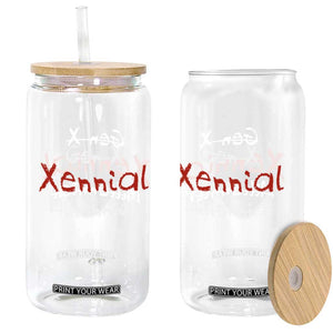 Gen X Xennial Millennial Glass Can Micro Generation Retro Typography Graphic TS02 Print Your Wear