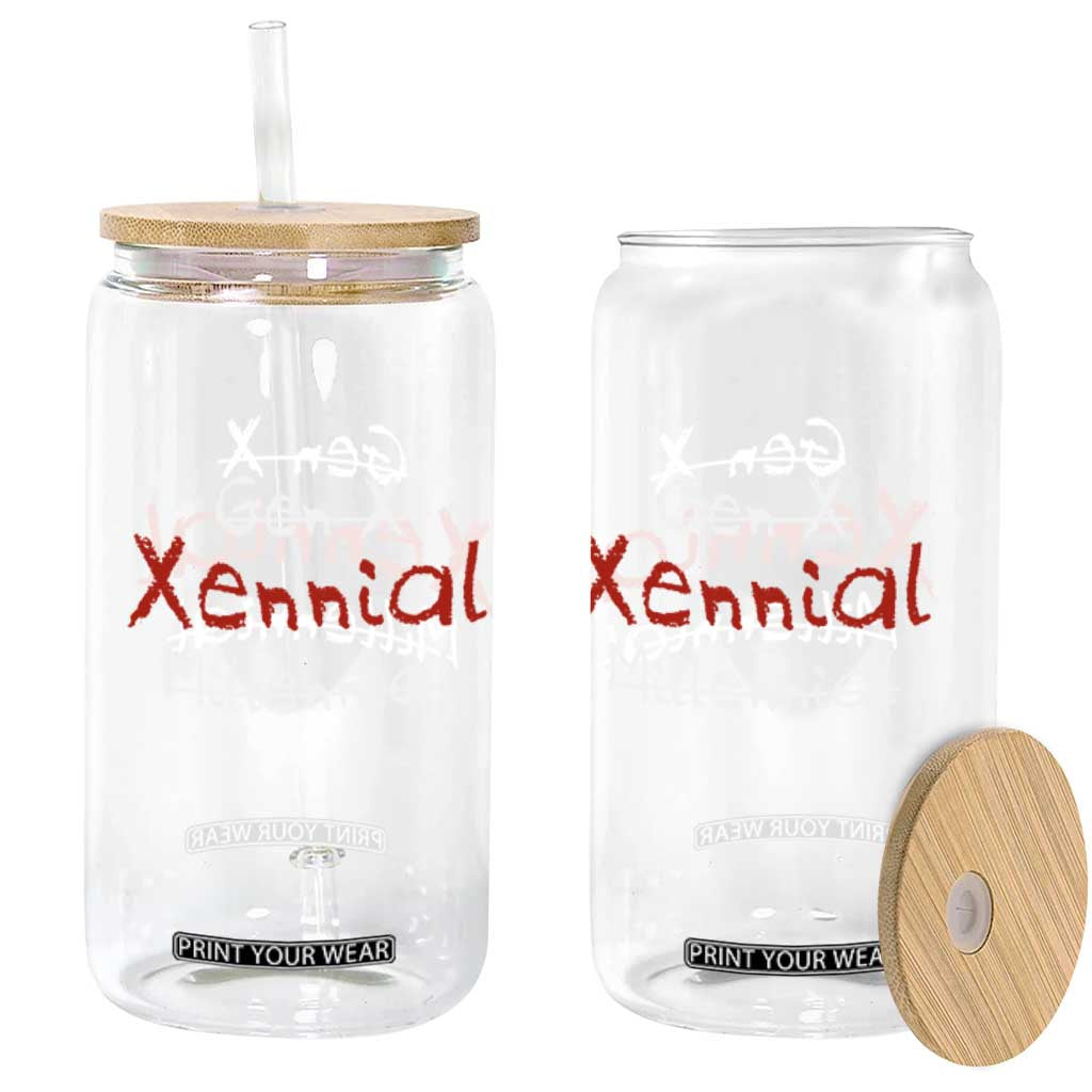 Gen X Xennial Millennial Glass Can Micro Generation Retro Typography Graphic TS02 Print Your Wear