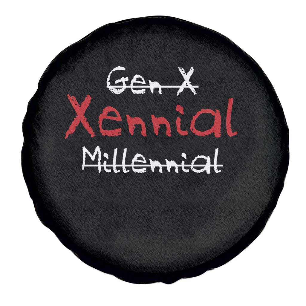 Gen X Xennial Millennial Spare Tire Cover Micro Generation Retro Typography Graphic TS02 Print Your Wear