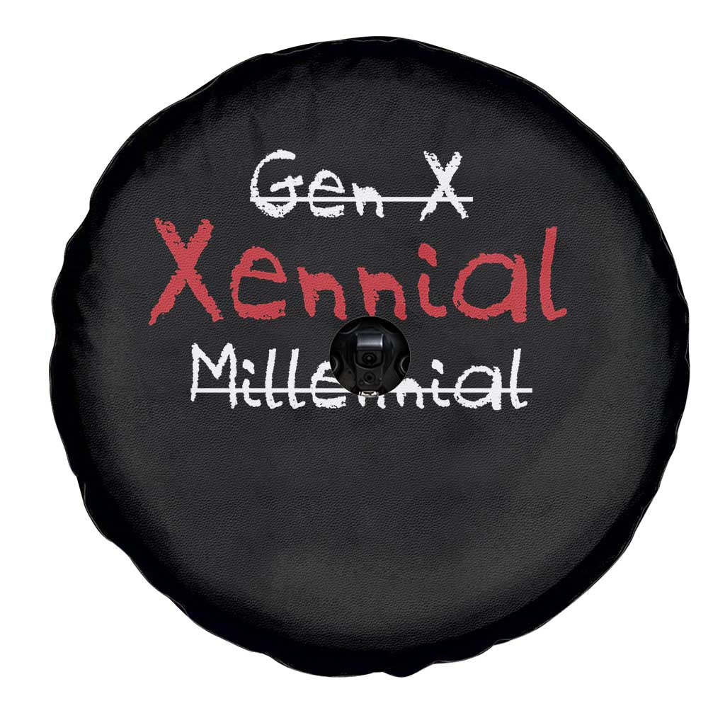 Gen X Xennial Millennial Spare Tire Cover Micro Generation Retro Typography Graphic TS02 Print Your Wear