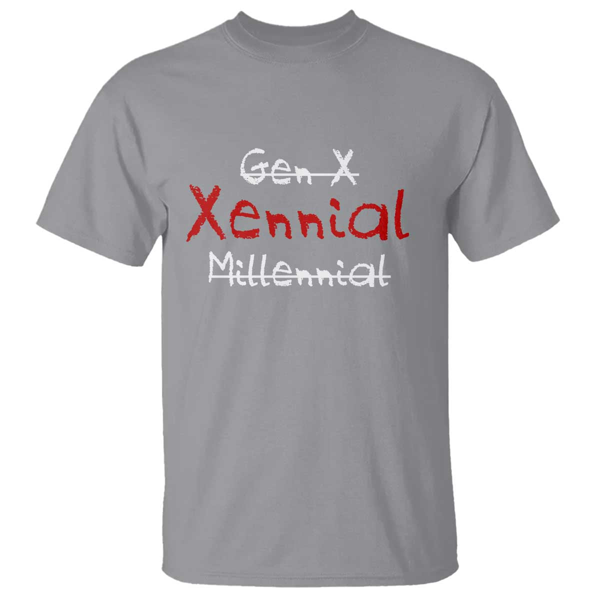 Gen X Xennial Millennial T Shirt Micro Generation Retro Typography Graphic TS02 Sport Gray Print Your Wear