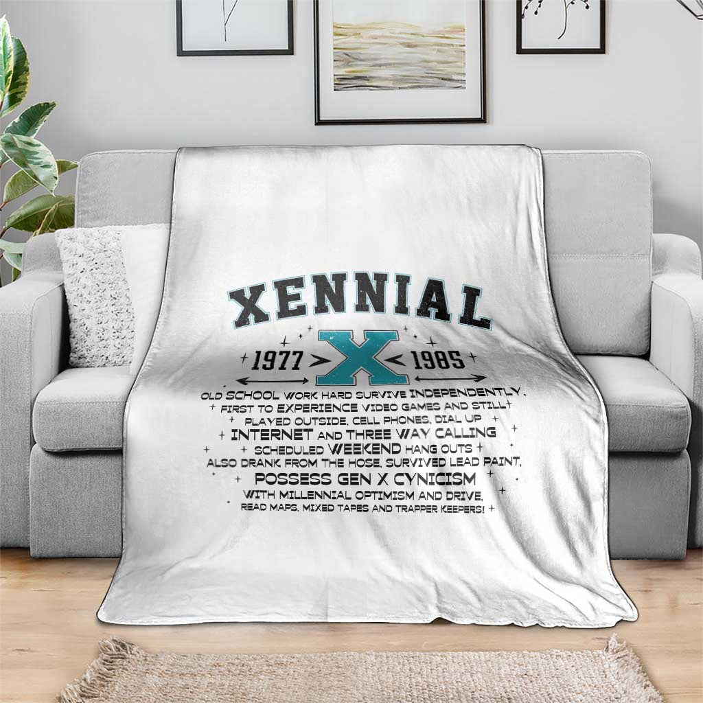 Xennial Definition 1977 to 1985 Throw Blanket Vintage Dictionary Style Graphic TS02 Print Your Wear