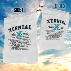 Xennial Definition 1977 to 1985 Garden Flag Vintage Dictionary Style Graphic TS02 Print Your Wear