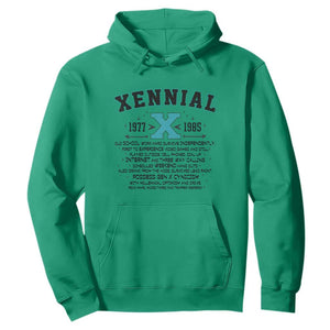 Xennial Definition 1977 to 1985 Hoodie Vintage Dictionary Style Graphic TS02 Irish Green Print Your Wear