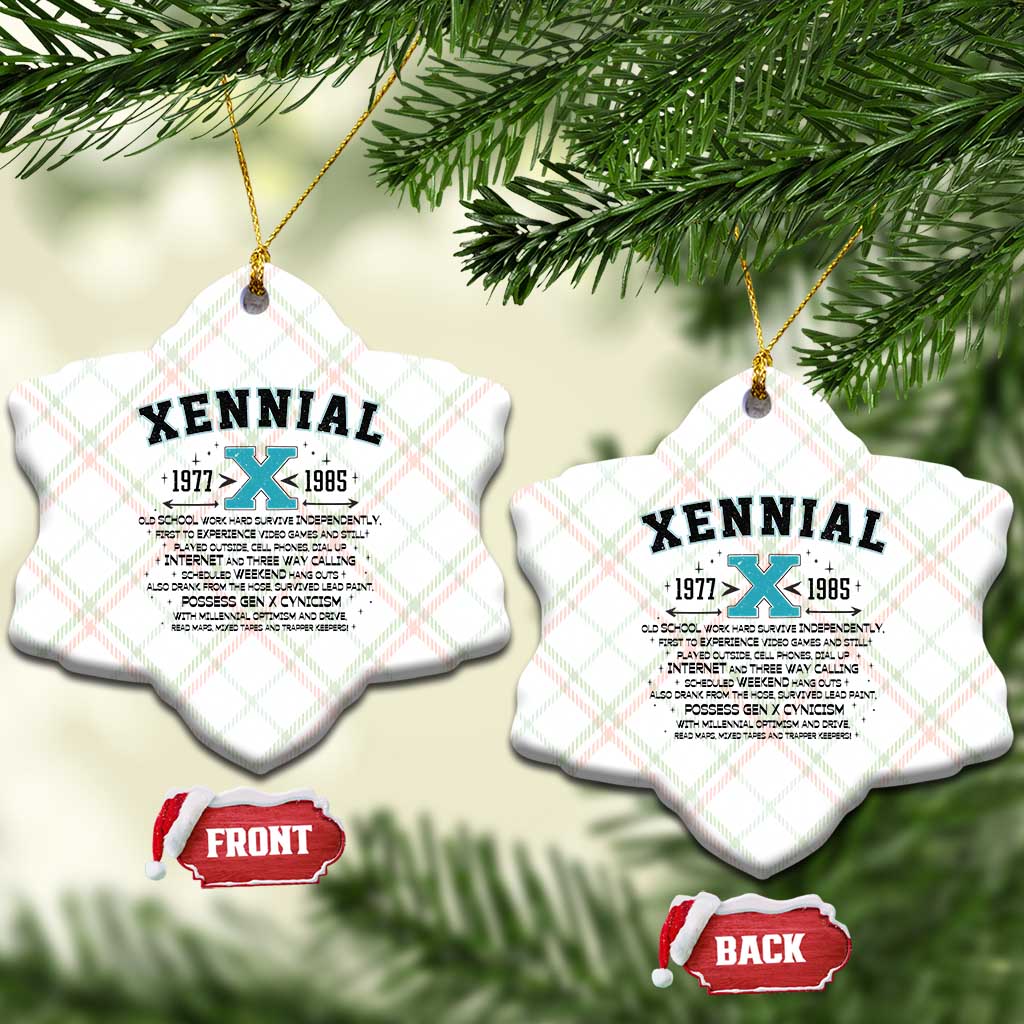 Xennial Definition 1977 to 1985 Ceramic Ornament Vintage Dictionary Style Graphic TS02 Print Your Wear