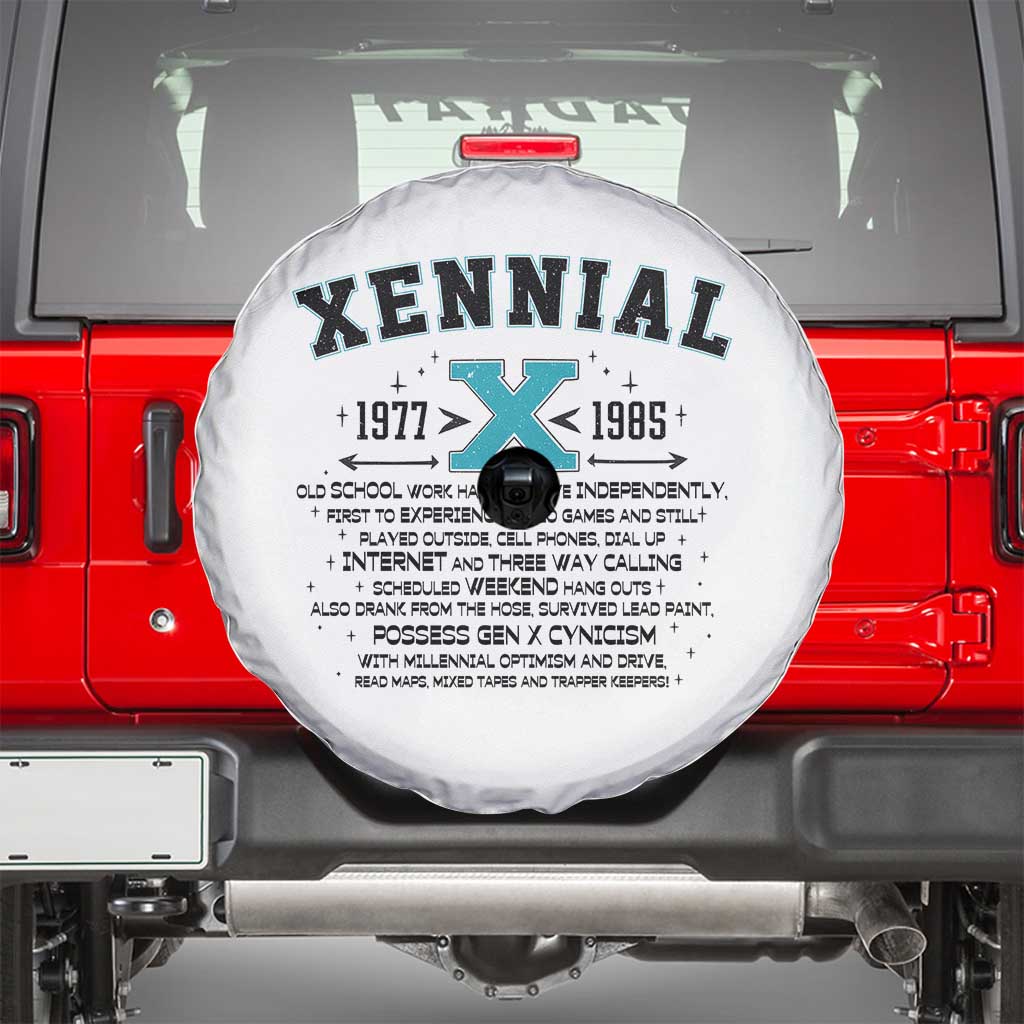 Xennial Definition 1977 to 1985 Spare Tire Cover Vintage Dictionary Style Graphic