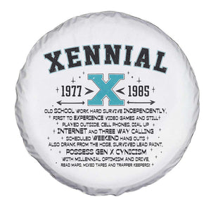 Xennial Definition 1977 to 1985 Spare Tire Cover Vintage Dictionary Style Graphic