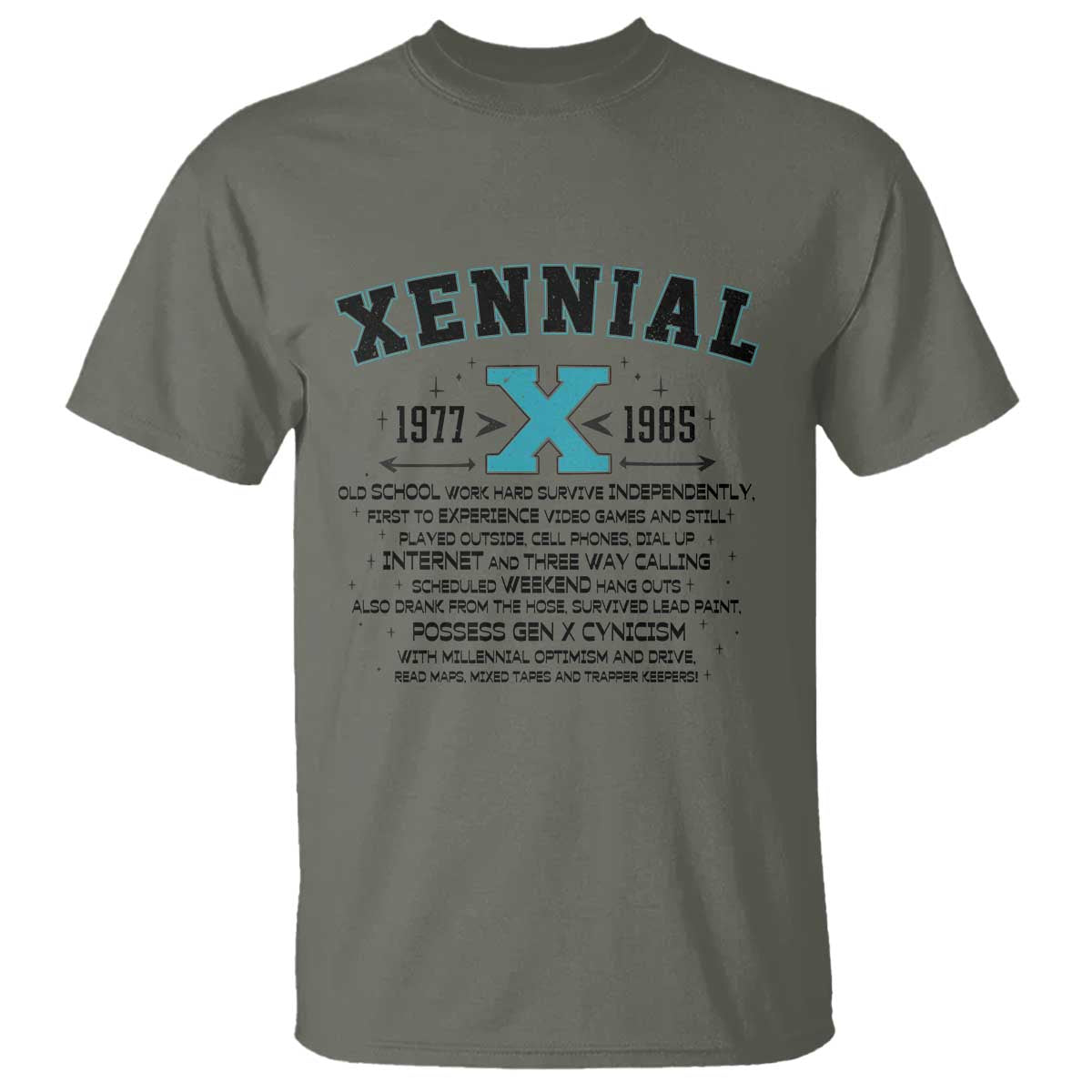 Xennial Definition 1977 to 1985 T Shirt Vintage Dictionary Style Graphic