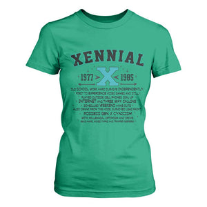 Xennial Definition 1977 to 1985 T Shirt For Women Vintage Dictionary Style Graphic TS02 Irish Green Print Your Wear