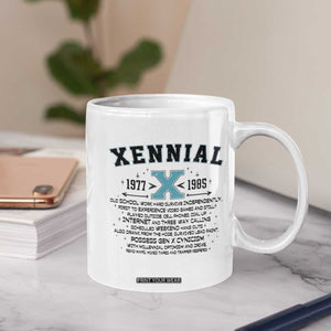 Xennial Definition 1977 to 1985 Coffee Mug Vintage Dictionary Style Graphic