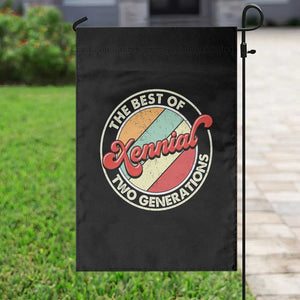 Xennial The Best of Two Generations Garden Flag Retro Sunset Vintage 70s Graphic TS02 Print Your Wear