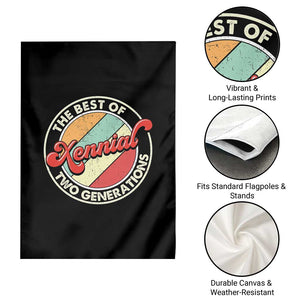 Xennial The Best of Two Generations Garden Flag Retro Sunset Vintage 70s Graphic TS02 Print Your Wear