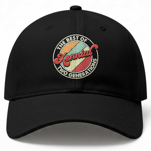 Xennial The Best of Two Generations Baseball Cap Retro Sunset Vintage 70s Graphic TS02 Print Your Wear