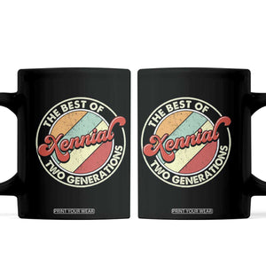 Xennial The Best of Two Generations Coffee Mug Retro Sunset Vintage 70s Graphic TS02 Black Print Your Wear