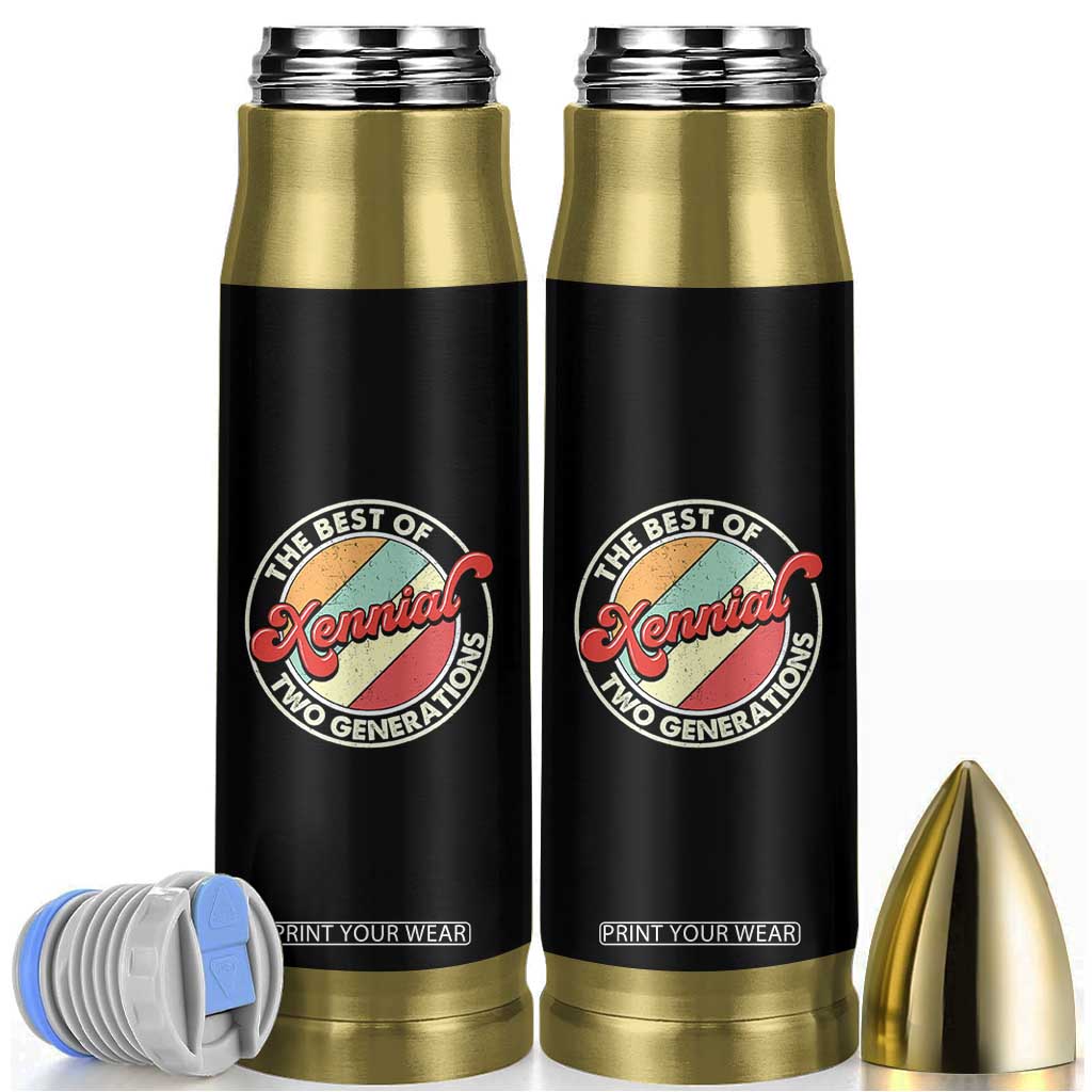 Xennial The Best of Two Generations Bullet Tumbler Retro Sunset Vintage 70s Graphic TS02 Black Print Your Wear