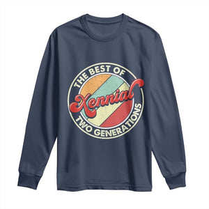 Xennial The Best of Two Generations Long Sleeve Shirt Retro Sunset Vintage 70s Graphic