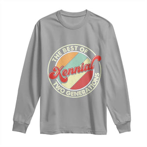 Xennial The Best of Two Generations Long Sleeve Shirt Retro Sunset Vintage 70s Graphic