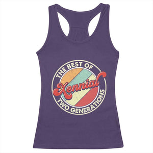 Xennial The Best of Two Generations Racerback Tank Top Retro Sunset Vintage 70s Graphic TS02 Purple Print Your Wear