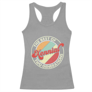 Xennial The Best of Two Generations Racerback Tank Top Retro Sunset Vintage 70s Graphic TS02 Sport Gray Print Your Wear