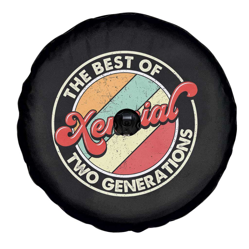 Xennial The Best of Two Generations Spare Tire Cover Retro Sunset Vintage 70s Graphic TS02 Print Your Wear
