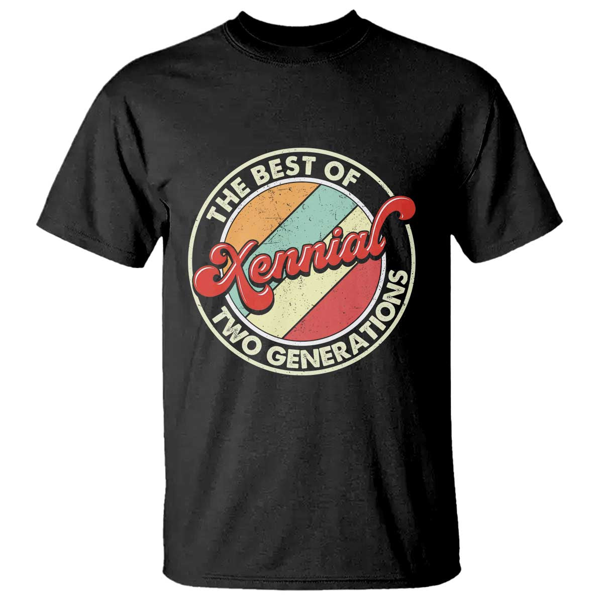 Xennial The Best of Two Generations T Shirt Retro Sunset Vintage 70s Graphic TS02 Black Print Your Wear