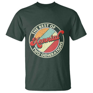 Xennial The Best of Two Generations T Shirt Retro Sunset Vintage 70s Graphic TS02 Dark Forest Green Print Your Wear