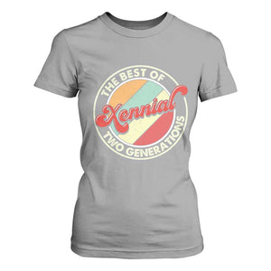Xennial The Best of Two Generations T Shirt For Women Retro Sunset Vintage 70s Graphic TS02 Sport Gray Print Your Wear