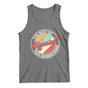 Xennial The Best of Two Generations Tank Top Retro Sunset Vintage 70s Graphic TS02 Black Heather Print Your Wear