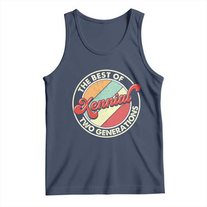 Xennial The Best of Two Generations Tank Top Retro Sunset Vintage 70s Graphic TS02 Navy Print Your Wear