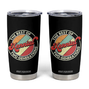 Xennial The Best of Two Generations Tumbler Cup Retro Sunset Vintage 70s Graphic TS02 Black Print Your Wear