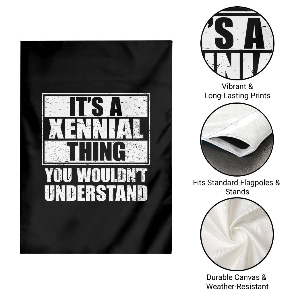It's A Xennial Thing You Wouldn't Understand Garden Flag Distressed Retro Graphic TS02 Print Your Wear