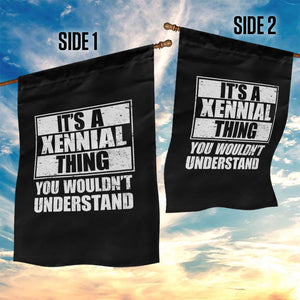 It's A Xennial Thing You Wouldn't Understand Garden Flag Distressed Retro Graphic TS02 Print Your Wear