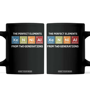 Xennial The Perfect Elements From Two Generations Coffee Mug Periodic Table Science Graphic TS02 Black Print Your Wear