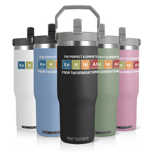 Xennial The Perfect Elements From Two Generations Flip Straw Tumbler Periodic Table Science Graphic