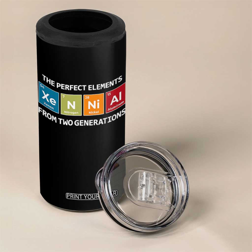 Xennial The Perfect Elements From Two Generations 4 in 1 Can Cooler Tumbler Periodic Table Science Graphic TS02 Print Your Wear