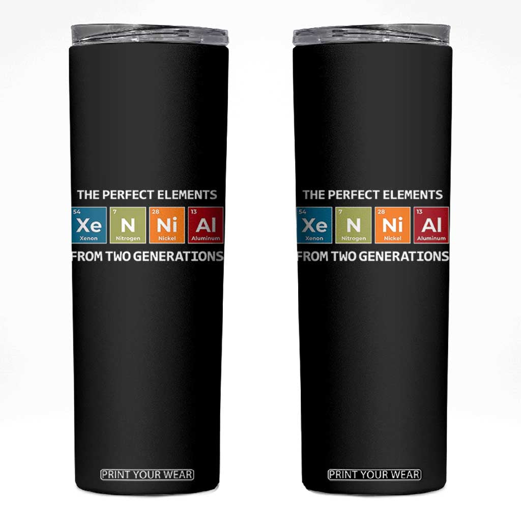 Xennial The Perfect Elements From Two Generations Skinny Tumbler Periodic Table Science Graphic