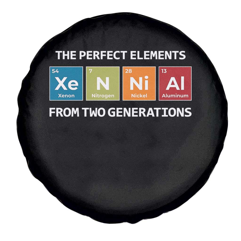 Xennial The Perfect Elements From Two Generations Spare Tire Cover Periodic Table Science Graphic TS02 Print Your Wear