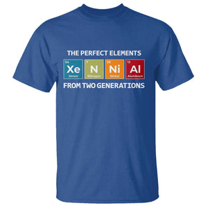 Xennial The Perfect Elements From Two Generations T Shirt Periodic Table Science Graphic TS02 Royal Blue Print Your Wear