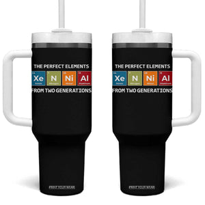 Xennial The Perfect Elements From Two Generations Tumbler With Handle Periodic Table Science Graphic