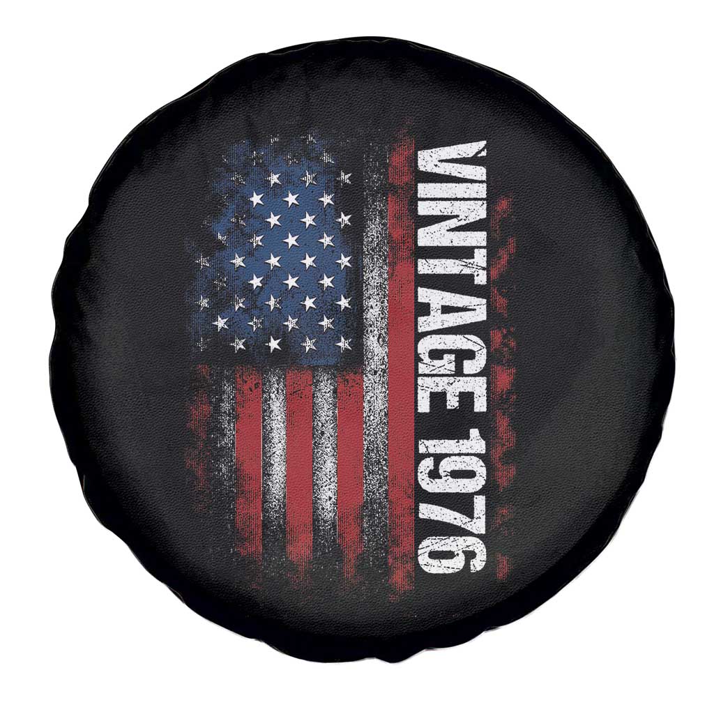 1976 Distressed American Flag Spare Tire Cover Patriotic 50th Birthday Graphic TS02 Print Your Wear