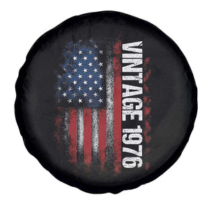 1976 Distressed American Flag Spare Tire Cover Patriotic 50th Birthday Graphic TS02 Print Your Wear