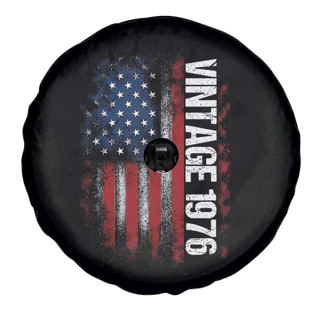 1976 Distressed American Flag Spare Tire Cover Patriotic 50th Birthday Graphic TS02 Print Your Wear