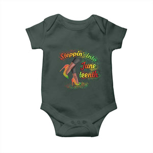 Stepping Into Juneteenth Baby Onesie High Heels African American Black History TS02 Print Your Wear